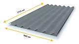 Шифер хризотилцементный плоский непрессованный 1500*1000*6мм ГОСТ (90листов/1пал)